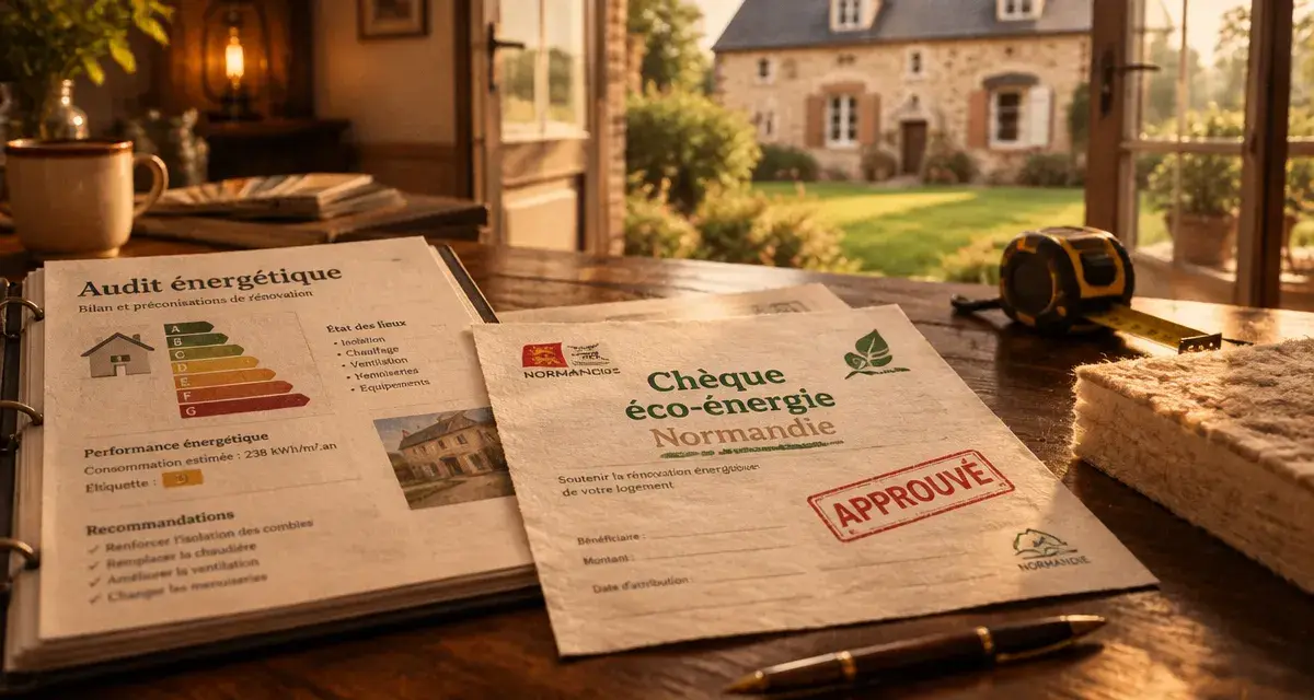 Chèque eco energie Normandie pour rénovation énergétique : audit et isolant