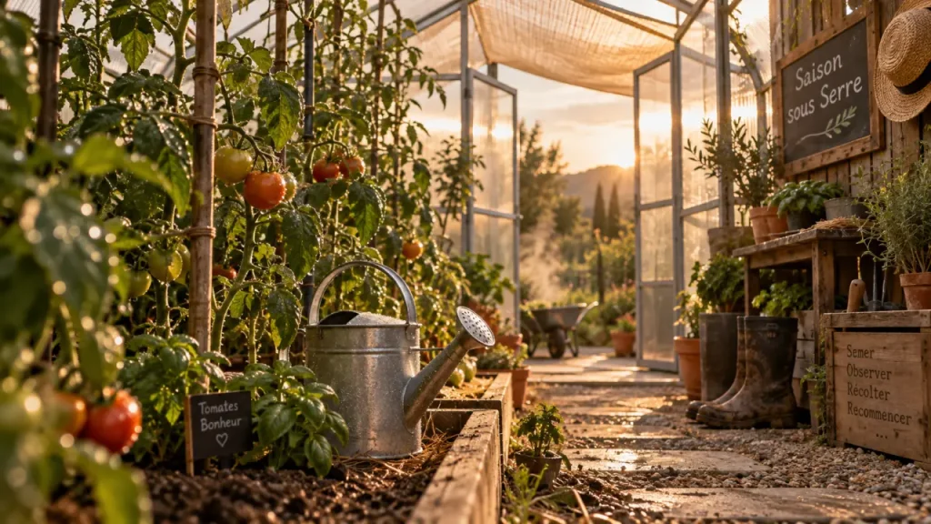 Jardinage sous serre : éviter 50 °C et prolonger les récoltes jusqu’en novembre